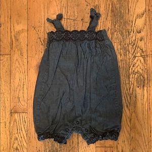 Children’s Place Girl’s Denim Romper 6-9m